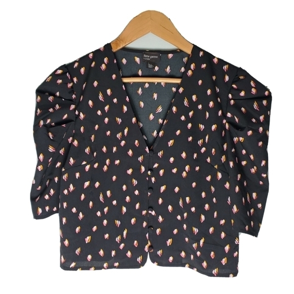 NEW Free Press Black Crop Top - Picture 1 of 4